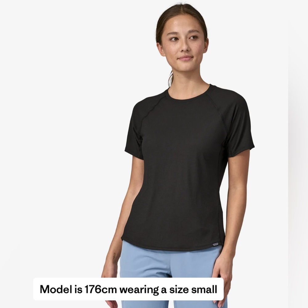 💫Patagonia Women's Capilene™️ Cool Trail Tee, Black,  XS, Gently Worn